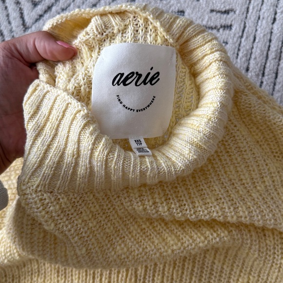 Aerie Yellow Turtleneck Sweater - Picture 3 of 4